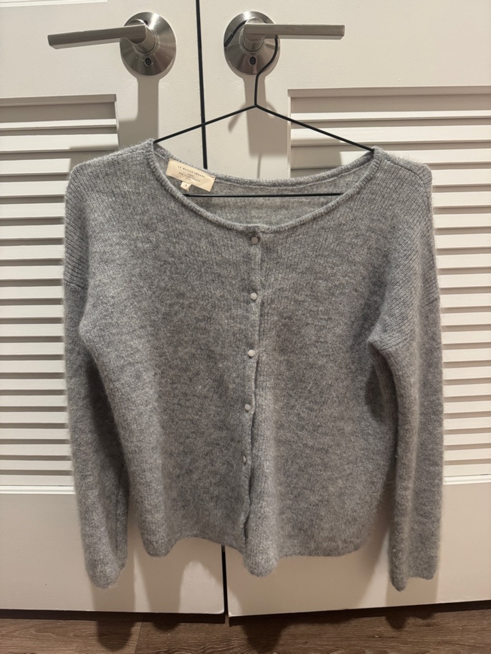 Sezane Gaspard Cardigan in mottled grey small
